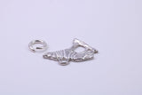 Wolf Charm, Traditional Charm, Made from Solid 925 Grade Sterling Silver, Complete with Attachment Link