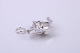 Tea Pot Charm, Traditional Charm, Made from Solid 925 Grade Sterling Silver, Complete with Attachment Link