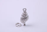 Sea Shell Charm, Traditional Charm, Made from Solid 925 Grade Sterling Silver, Complete with Attachment Link