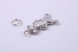 Jester Charm, Traditional Charm, Made from Solid 925 Grade Sterling Silver, Complete with Attachment Link