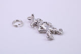 Jester Charm, Traditional Charm, Made from Solid 925 Grade Sterling Silver, Complete with Attachment Link