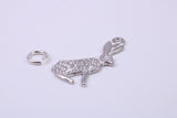 Hare Charm, Traditional Charm, Made from Solid 925 Grade Sterling Silver, Complete with Attachment Link