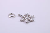 Helm Charm, Traditional Charm, Made from Solid 925 Grade Sterling Silver, Complete with Attachment Link