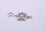 Helm Charm, Traditional Charm, Made from Solid 925 Grade Sterling Silver, Complete with Attachment Link