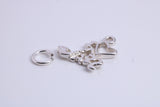 Love Jazz Charm, Traditional Charm, Made from Solid 925 Grade Sterling Silver, Complete with Attachment Link