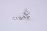 Love Jazz Charm, Traditional Charm, Made from Solid 925 Grade Sterling Silver, Complete with Attachment Link