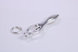 Spiral Goddess Charm, Traditional Charm, Made from Solid 925 Grade Sterling Silver, Complete with Attachment Link