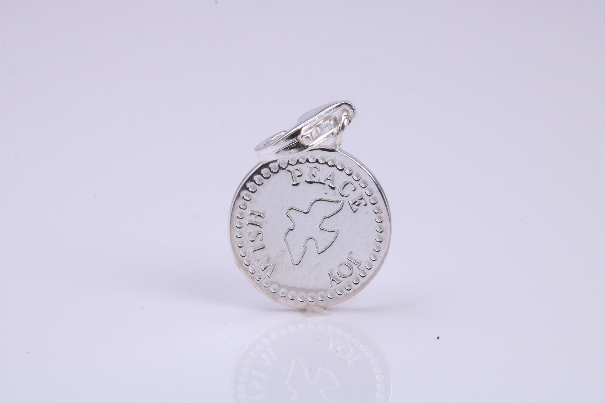 Peace, Joy and Wish Charm, Traditional Charm, Made from Solid 925 Grade Sterling Silver, Complete with Attachment Link