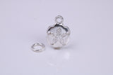 Star Fish Fossil Charm, Traditional Charm, Made from Solid 925 Grade Sterling Silver, Complete with Attachment Link