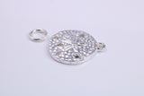 Star Fish Fossil Charm, Traditional Charm, Made from Solid 925 Grade Sterling Silver, Complete with Attachment Link