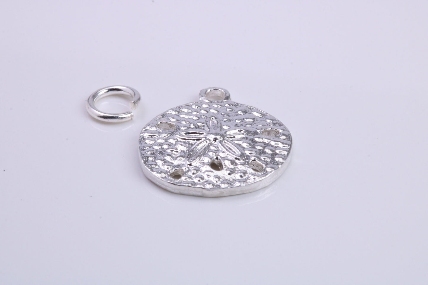 Star Fish Fossil Charm, Traditional Charm, Made from Solid 925 Grade Sterling Silver, Complete with Attachment Link