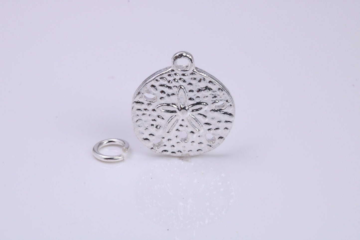 Star Fish Fossil Charm, Traditional Charm, Made from Solid 925 Grade Sterling Silver, Complete with Attachment Link