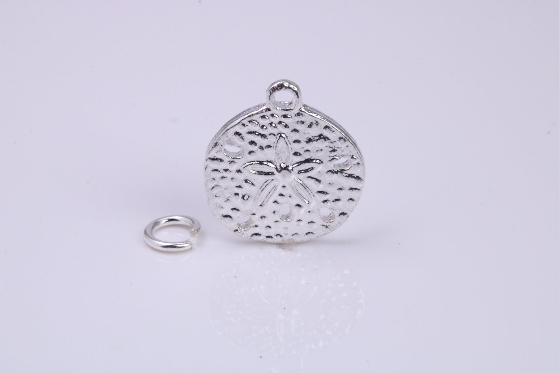 Star Fish Fossil Charm, Traditional Charm, Made from Solid 925 Grade Sterling Silver, Complete with Attachment Link