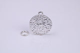 Star Fish Fossil Charm, Traditional Charm, Made from Solid 925 Grade Sterling Silver, Complete with Attachment Link