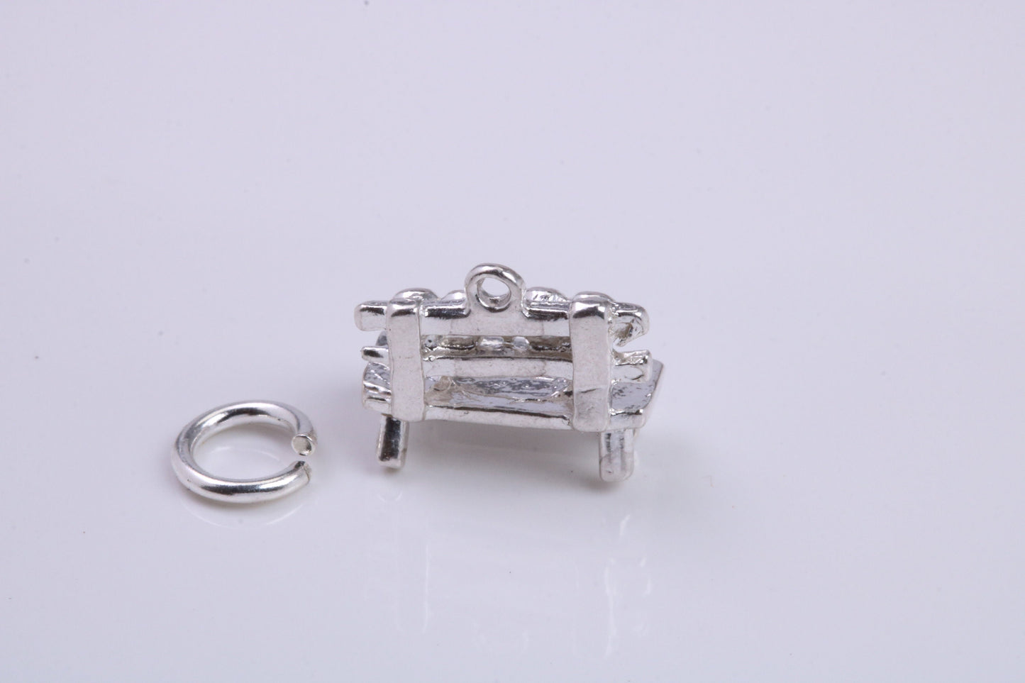 Lovers Bench Charm, Traditional Charm, Made from Solid 925 Grade Sterling Silver, Complete with Attachment Link