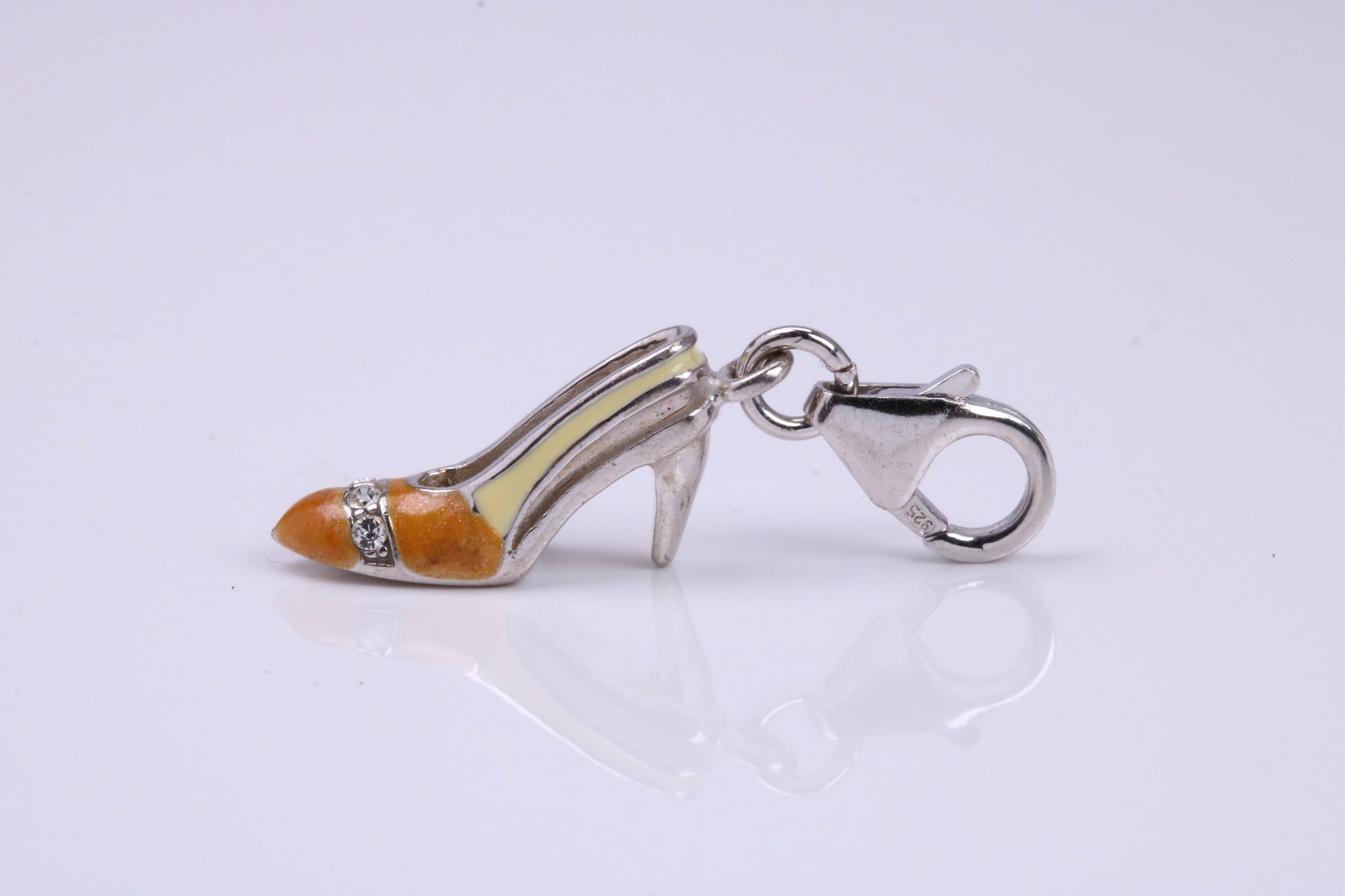 Stiletto Charm, Traditional Charm, Made from Solid 925 Grade Sterling Silver, Complete with Attachment Link