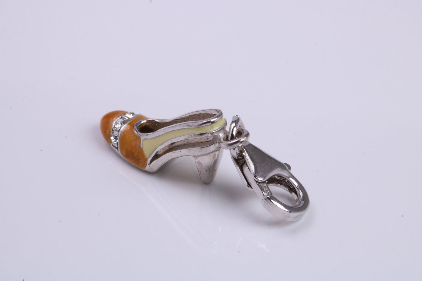 Stiletto Charm, Traditional Charm, Made from Solid 925 Grade Sterling Silver, Complete with Attachment Link