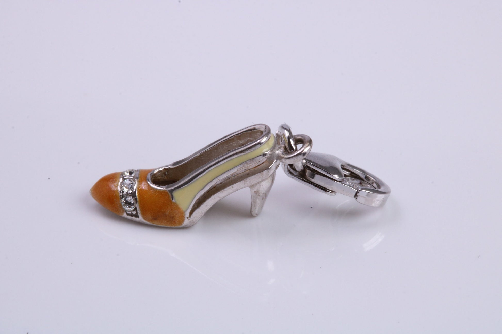 Stiletto Charm, Traditional Charm, Made from Solid 925 Grade Sterling Silver, Complete with Attachment Link