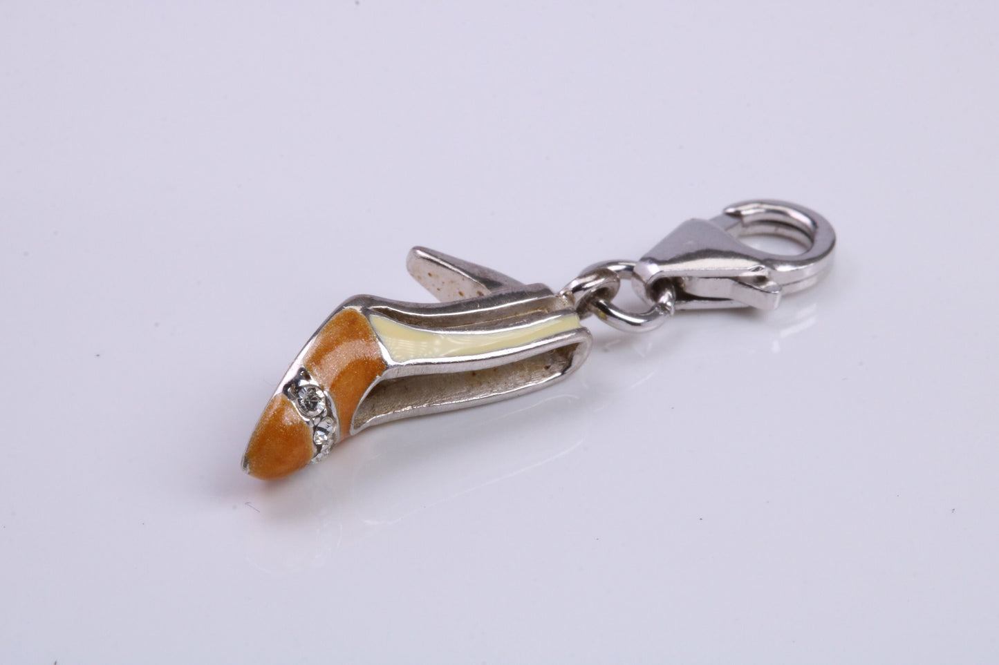 Stiletto Charm, Traditional Charm, Made from Solid 925 Grade Sterling Silver, Complete with Attachment Link