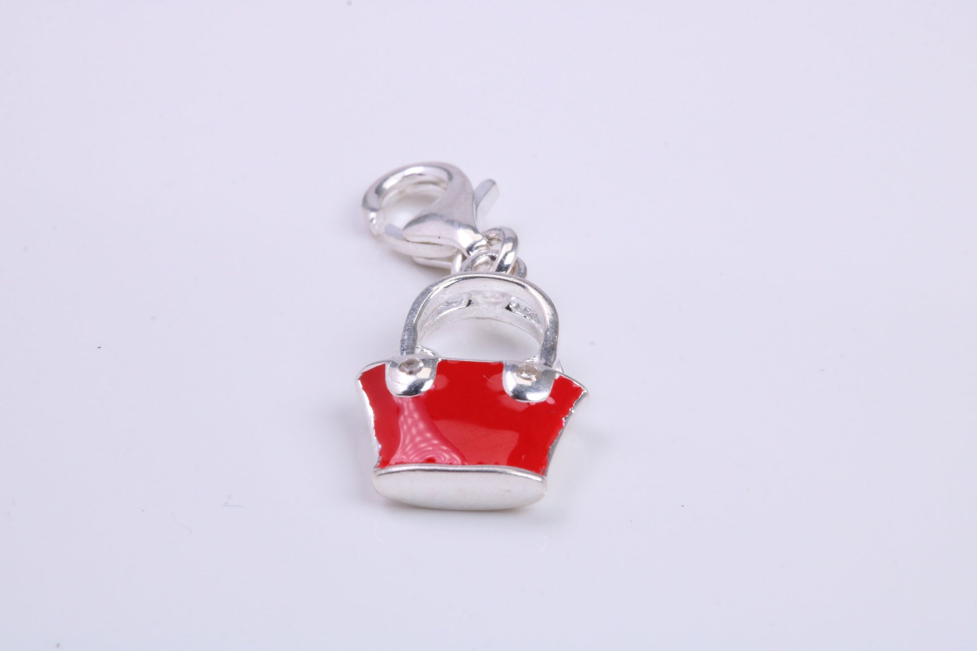 Hand Bag Charm, Traditional Charm, Made from Solid 925 Grade Sterling Silver, Complete with Attachment Link