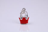 Hand Bag Charm, Traditional Charm, Made from Solid 925 Grade Sterling Silver, Complete with Attachment Link