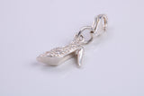 Stiletto Charm, Traditional Charm, Made from Solid 925 Grade Sterling Silver, Complete with Attachment Link
