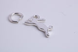 Hare Charm, Traditional Charm, Made from Solid 925 Grade Sterling Silver, Complete with Attachment Link