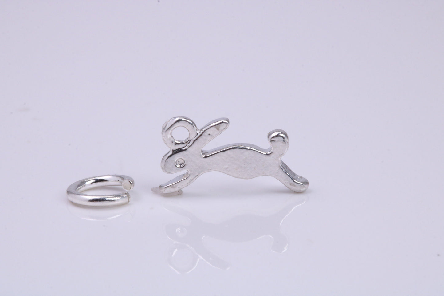Hare Charm, Traditional Charm, Made from Solid 925 Grade Sterling Silver, Complete with Attachment Link