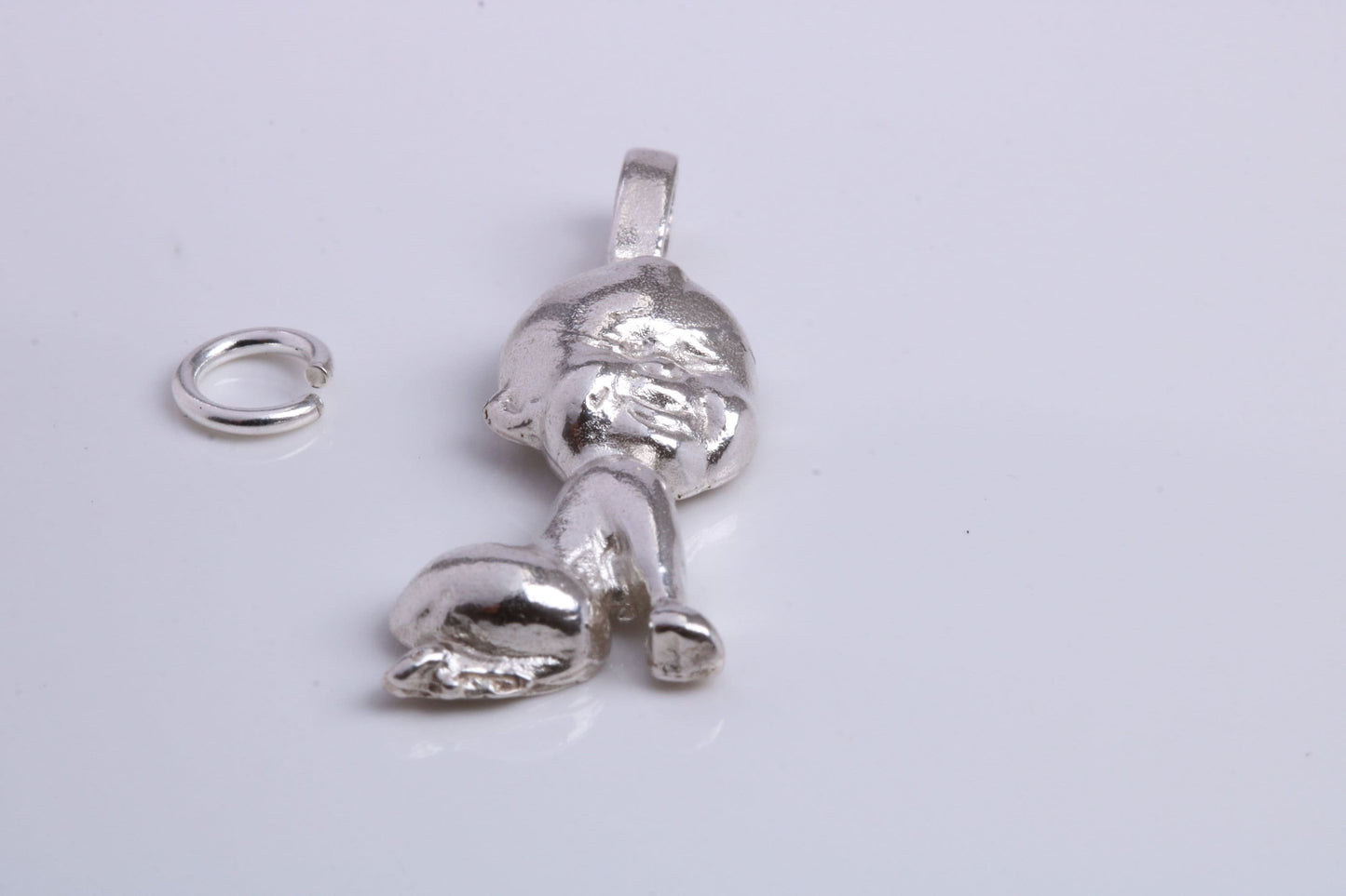 Baby Charm, Traditional Charm, Made from Solid 925 Grade Sterling Silver, Complete with Attachment Link