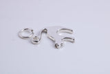 Cat Charm, Traditional Charm, Made from Solid 925 Grade Sterling Silver, Complete with Attachment Link