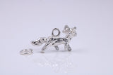 Fox Charm, Traditional Charm, Made from Solid 925 Grade Sterling Silver, Complete with Attachment Link