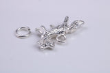 Fox Charm, Traditional Charm, Made from Solid 925 Grade Sterling Silver, Complete with Attachment Link
