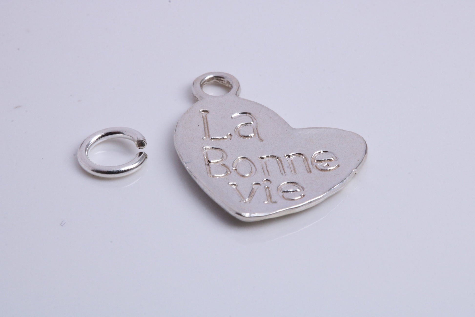 La Bonne Vie Charm, Traditional Charm, Made from Solid 925 Grade Sterling Silver, Complete with Attachment Link