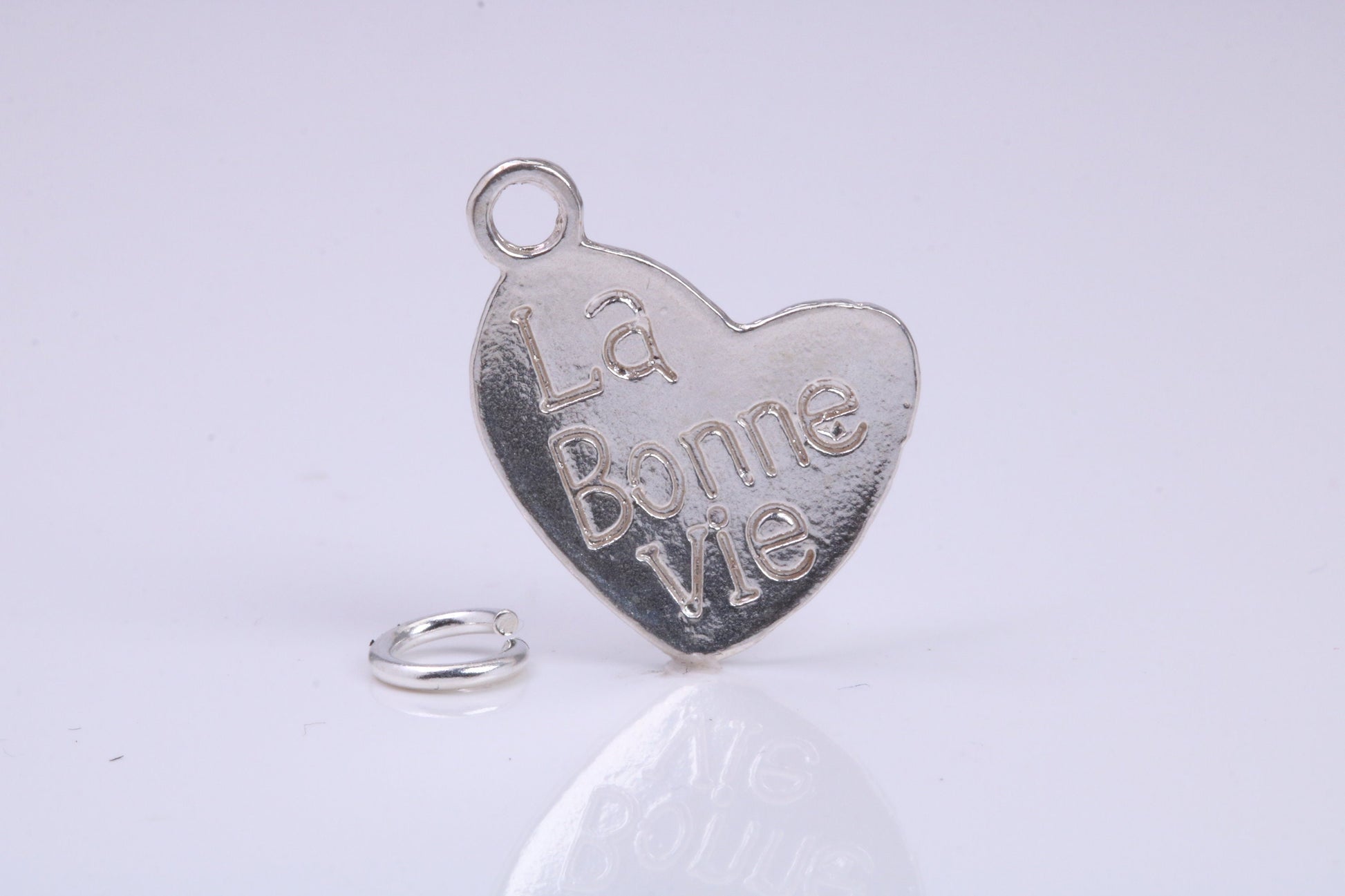 La Bonne Vie Charm, Traditional Charm, Made from Solid 925 Grade Sterling Silver, Complete with Attachment Link