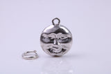 Moon Charm, Traditional Charm, Made from Solid 925 Grade Sterling Silver, Complete with Attachment Link