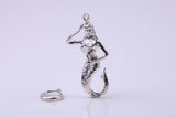 Mermaid Charm, Traditional Charm, Made from Solid 925 Grade Sterling Silver, Complete with Attachment Link
