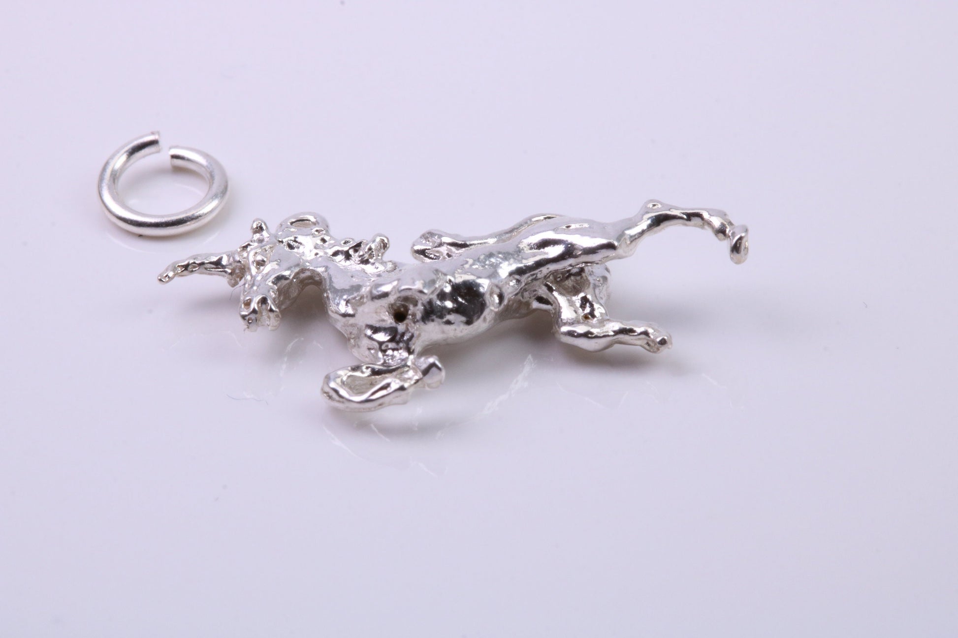 Unicorn Charm, Traditional Charm, Made from Solid 925 Grade Sterling Silver, Complete with Attachment Link