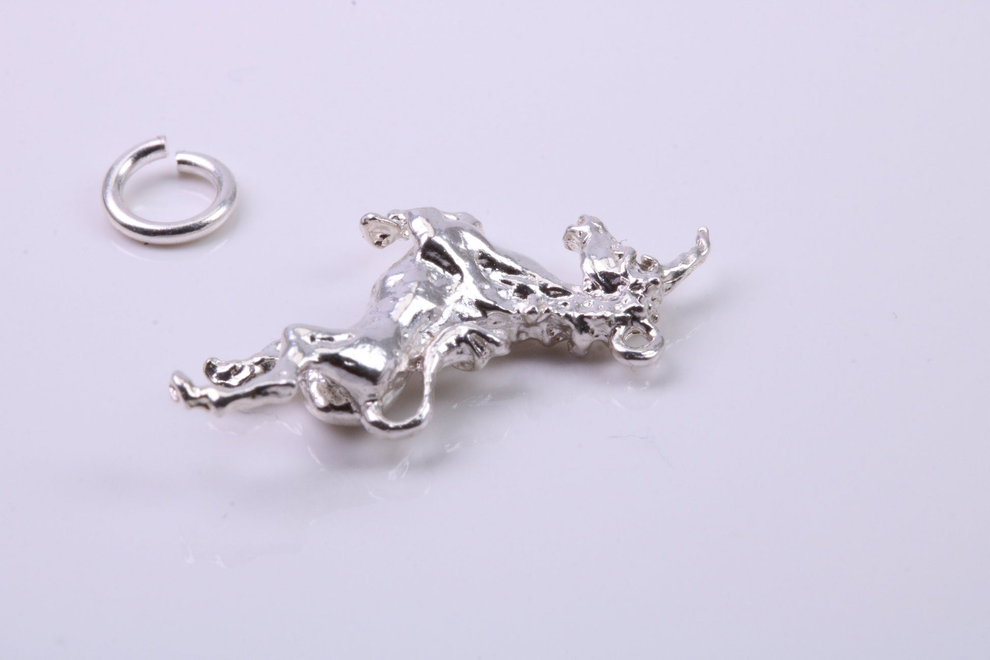 Unicorn Charm, Traditional Charm, Made from Solid 925 Grade Sterling Silver, Complete with Attachment Link