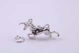 Unicorn Charm, Traditional Charm, Made from Solid 925 Grade Sterling Silver, Complete with Attachment Link
