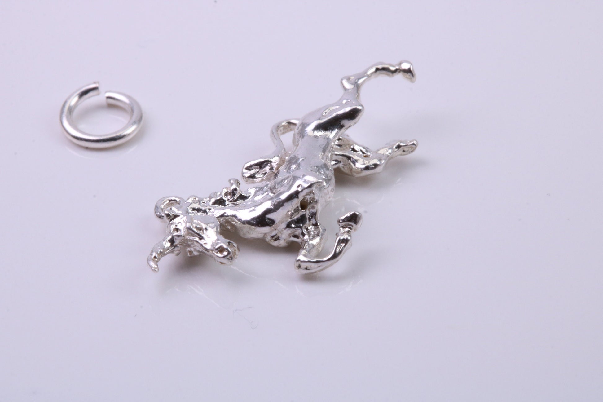 Unicorn Charm, Traditional Charm, Made from Solid 925 Grade Sterling Silver, Complete with Attachment Link