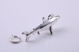Shark Charm, Traditional Charm, Made from Solid 925 Grade Sterling Silver, Complete with Attachment Link