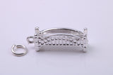 Bridge Charm, Traditional Charm, Made from Solid 925 Grade Sterling Silver, Complete with Attachment Link