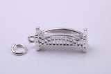 Bridge Charm, Traditional Charm, Made from Solid 925 Grade Sterling Silver, Complete with Attachment Link
