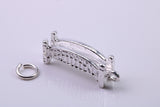 Bridge Charm, Traditional Charm, Made from Solid 925 Grade Sterling Silver, Complete with Attachment Link