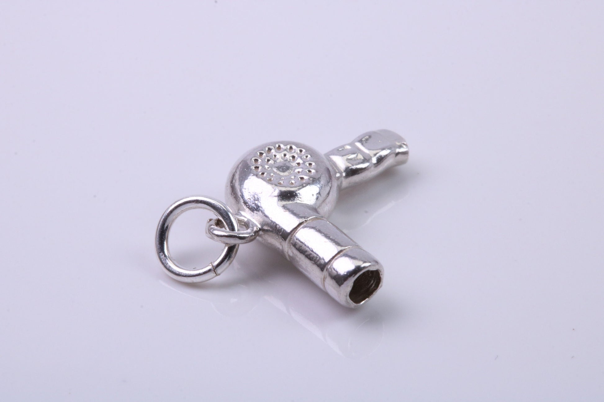 Hair Dryer Charm, Traditional Charm, Made from Solid 925 Grade Sterling Silver, Complete with Attachment Link