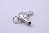 Hair Dryer Charm, Traditional Charm, Made from Solid 925 Grade Sterling Silver, Complete with Attachment Link