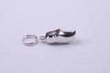 Clog Charm, Traditional Charm, Made from Solid 925 Grade Sterling Silver, Complete with Attachment Link