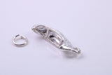 Canoe Charm, Traditional Charm, Made from Solid 925 Grade Sterling Silver, Complete with Attachment Link