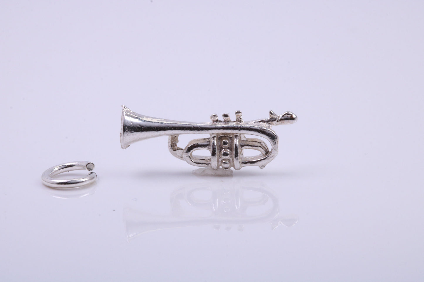 Tuba Charm, Traditional Charm, Made from Solid 925 Grade Sterling Silver, Complete with Attachment Link