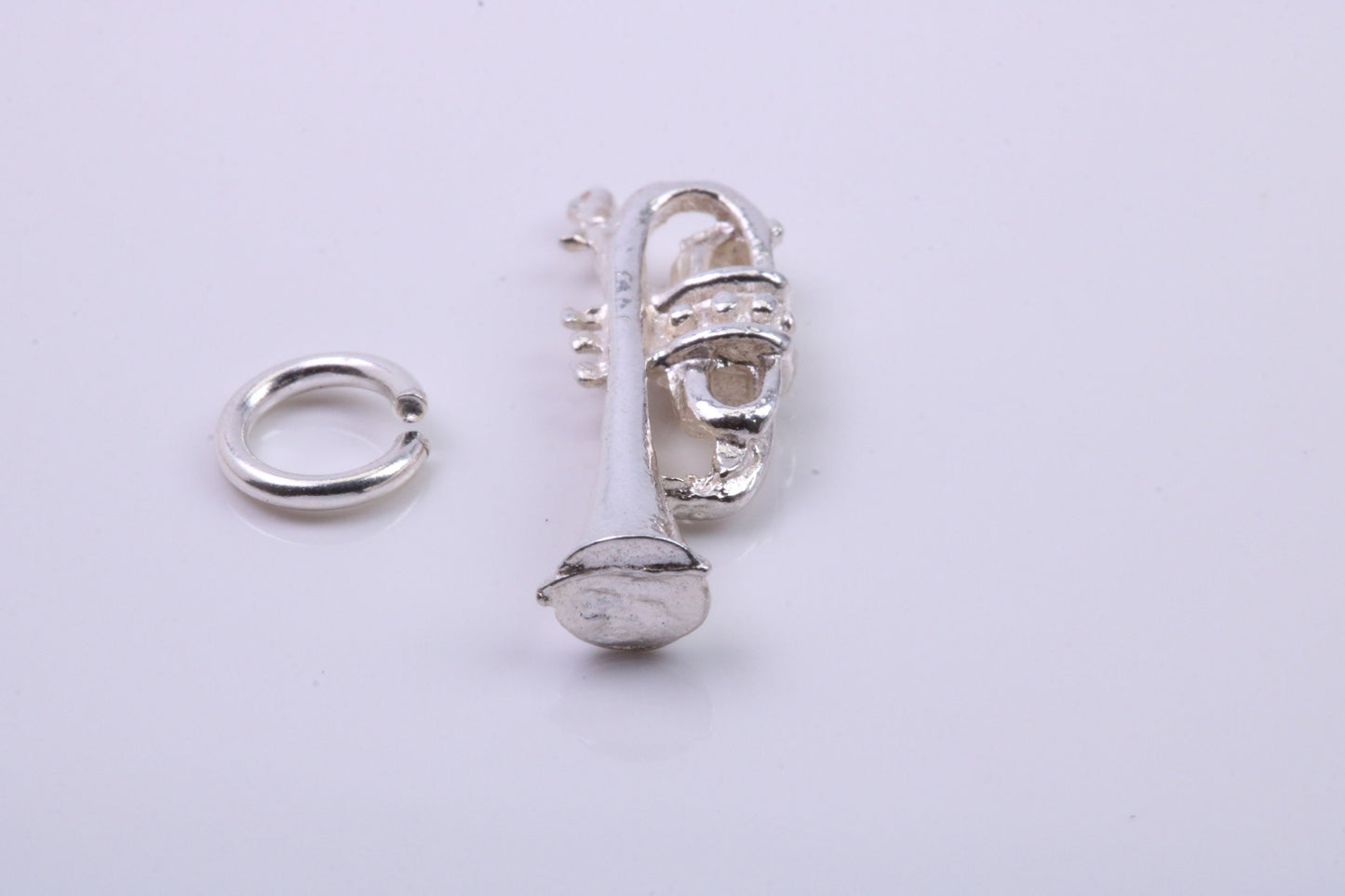 Tuba Charm, Traditional Charm, Made from Solid 925 Grade Sterling Silver, Complete with Attachment Link